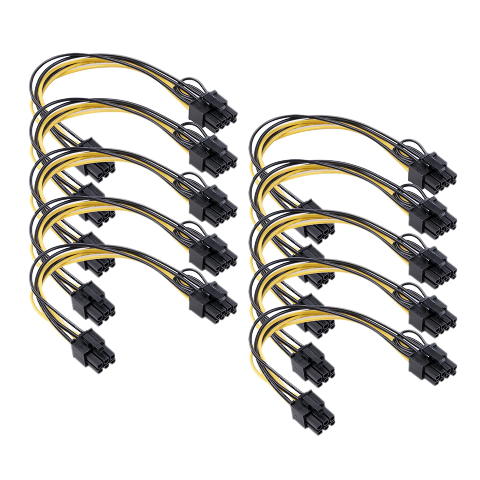10 шт. PCI Express PCI-e 6 pin to + 2 8 Female конвертер адаптера кабеля 20 см | Компьютеры и офис