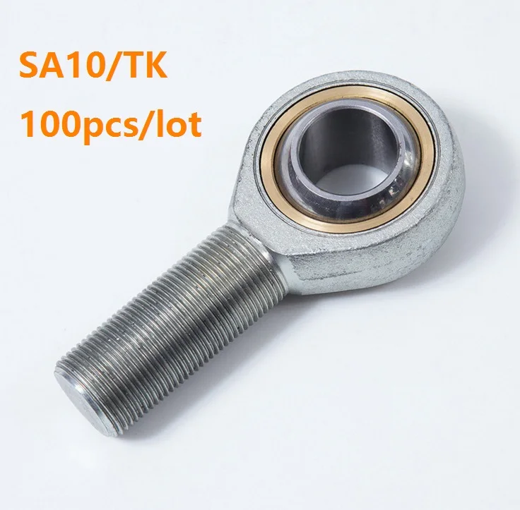 

100pcs/lot SA10/TK (d=10mm) Rod End Joint Bearing Outer male Internal Thread Metric Female Right /Left Hand