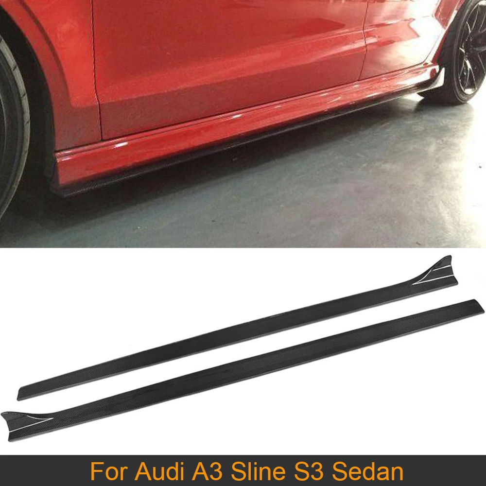 Автомобильные боковые юбки из углеродного волокна комплекты кузова для Audi A3 Sline S3