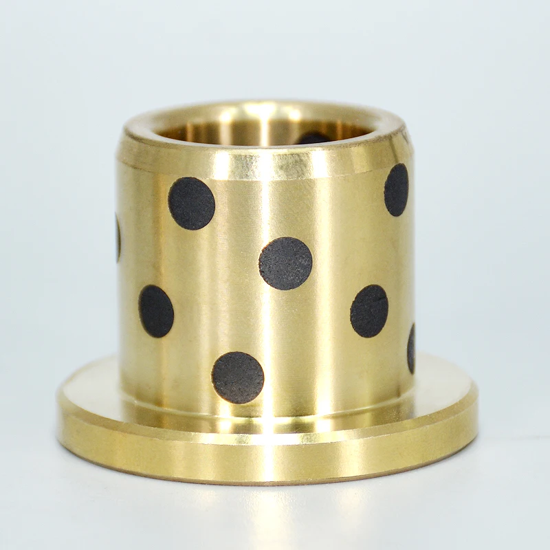 Oil-free bushing copper-based alloy shouldered graphite self-lubricating copper bushing solid inlaid graphite MPFZ