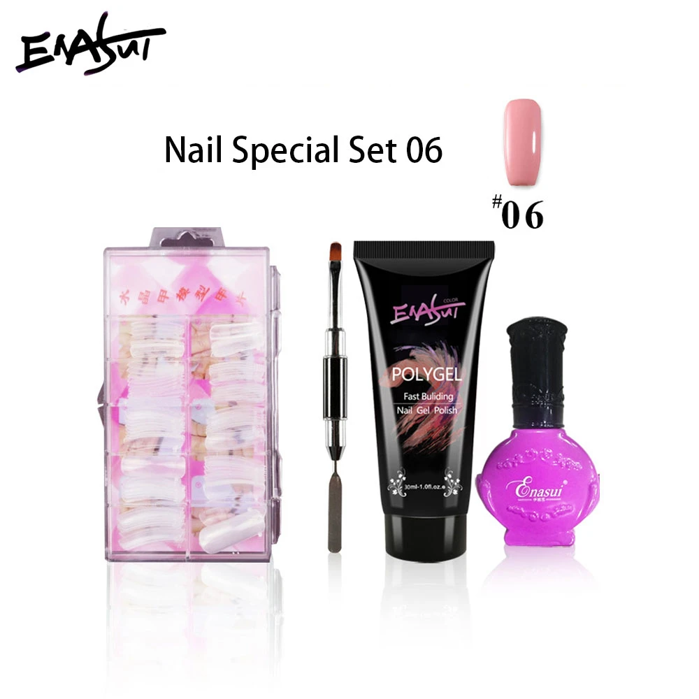 cover pink ENASUI, акриловый гель для ногтей, набор для быстрого погружения, полигель для ногтей, сахар, 30 мл, набор для удлинения твердого желейного геля, маникюрный набор, набор для удлинения полигеля - Цвет: cover pink