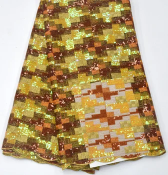 

organza net sequin fabrics gold french laces fabrics high quality tulle french glitter wedding lace fabric africa lace 5yard