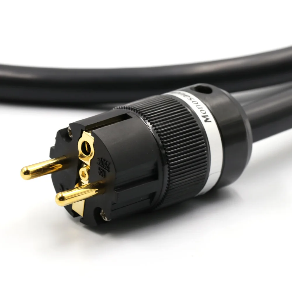 Moonsaudio Hifi динамик IEC аудио кабель питания позолоченный Разъем EU Power Plug 1 8 м Hi End| |