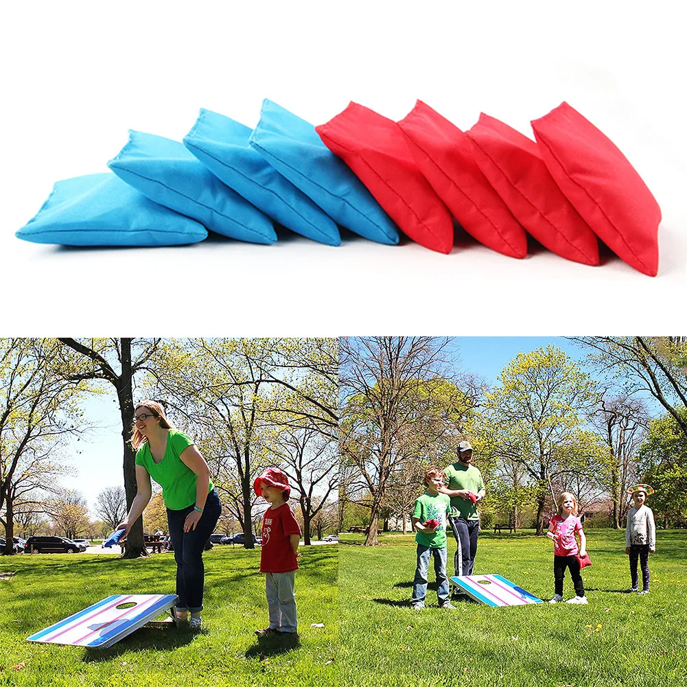 

8PCS Cornhole Bean Bags Set Corn Filled Cornhole Cloth Bags Training Equipment For Outdoors Corn Hole Throwing Game Games #