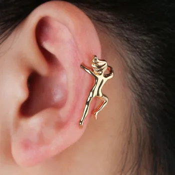

1PC Punk Personality Gymnast Clip Earrings Jewelry for Women Men Geometric No Hole Piercing Small Ear Cuff Earrings E360