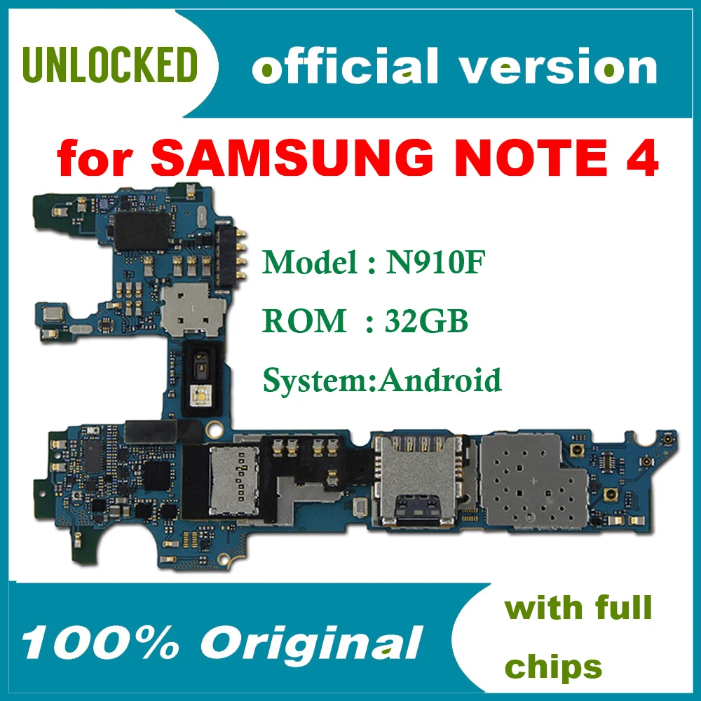 Для Samsung Galaxy Note 4 N910F материнская плата для N910C N910U N910G N910T N910A N910P N910V плата|Антенны