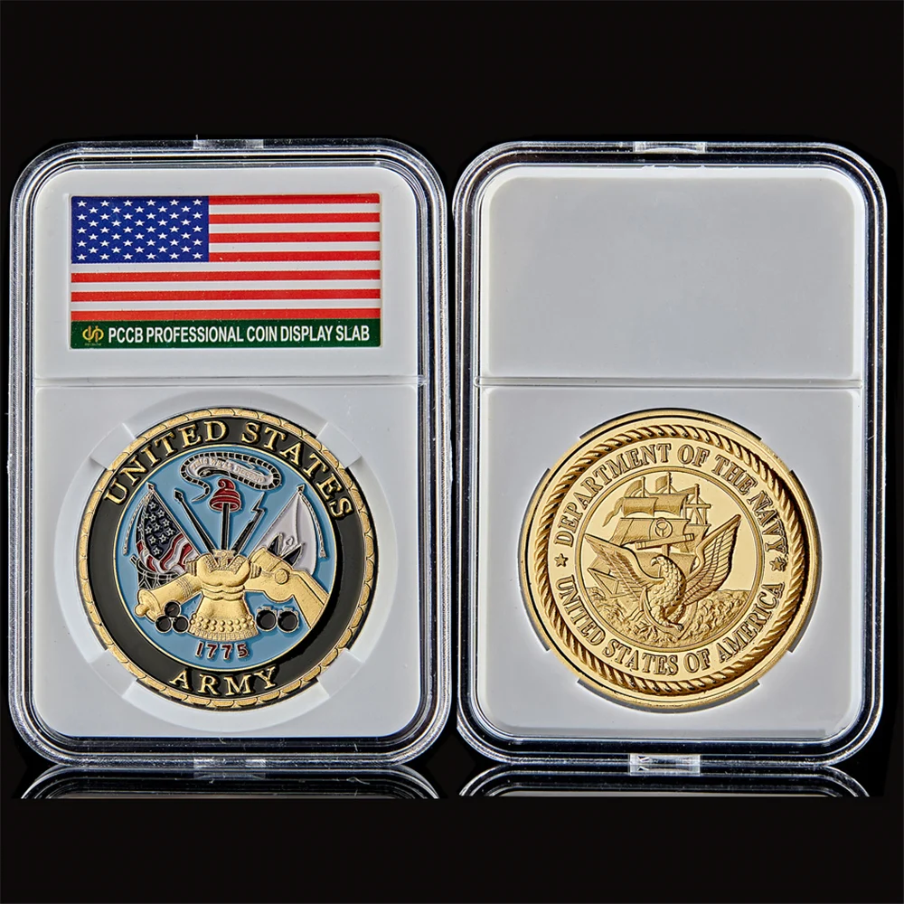 

USA 3D Metal Crafts Military Honor Award Souvenir Challenge Navy Military Coins Department of The Navy Great Seal