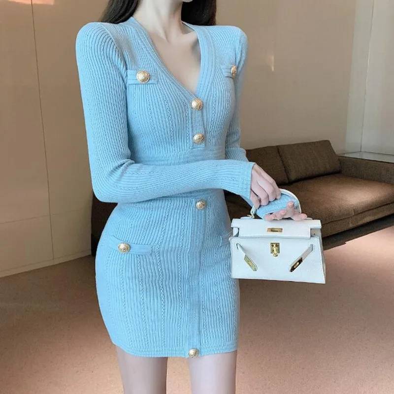 

ZAWFL однобортное трикотажное платье с карманами облегающие сексуальные платья Mujer Verano 2021 мини платья для женщин для вечерние осень