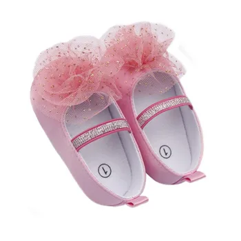 

Newborn Baby Girl Shoes Party Mesh Floral Soft Sole Crib Shoes Anti-slip Sneaker Toddler Kids Princess Prewalker 0-12M