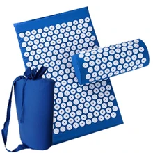 Акупрессура Массажный коврик с подушкой для снятия стресса/боли/сброса напряжения тела Релакс(синий