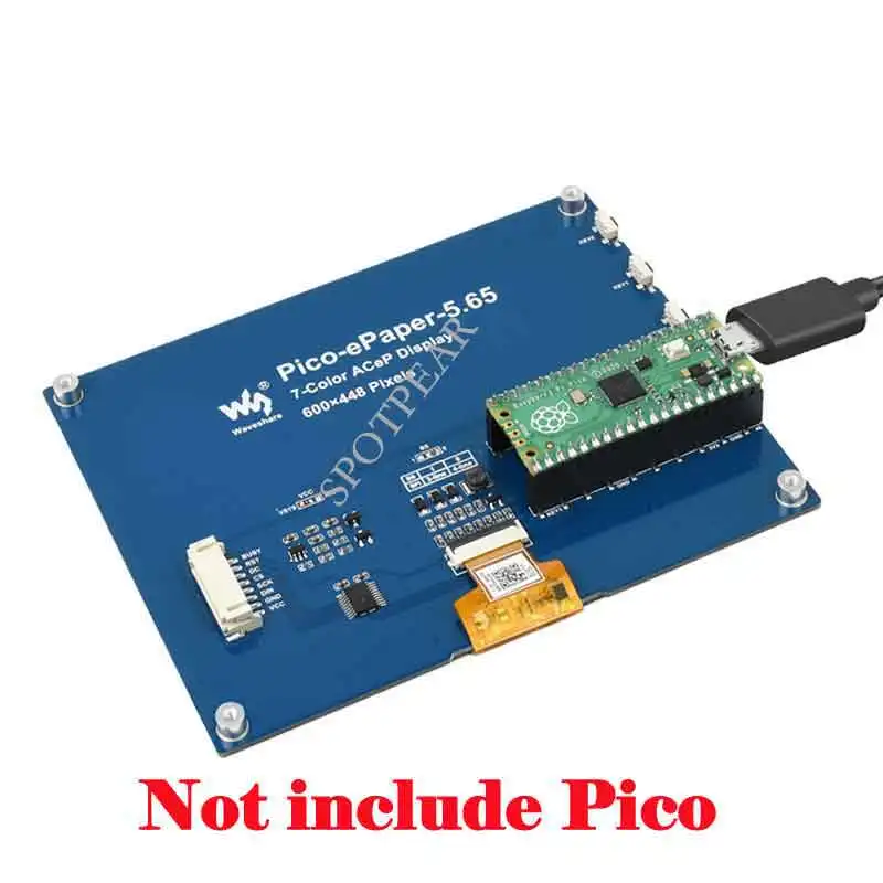 Tela de E-ink Raspberry pi Pico de 600 Polegadas E-papel 5.65 Polegadas Tela de Tinta Eletrônica Colorida 448 x - Imagem 3