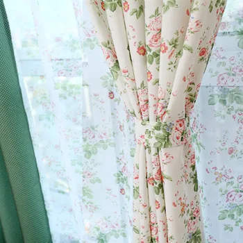 

Idyllic Small Fresh Curtains Floral Creative Curtain Bedroom Study Girl Room Curtain Fresh Modern Customizable