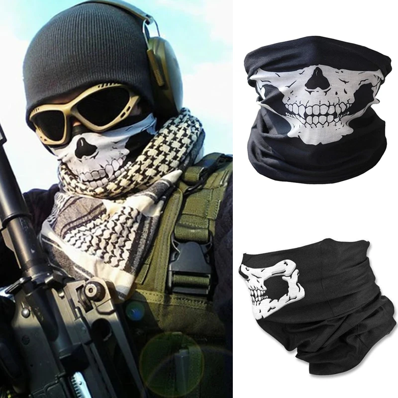 

Cycling Face Mask Halloween Skull Wrap Scarf Camping Hiking Head Neck Warmer Winter Scarf Sun Protection Cycling Bandana