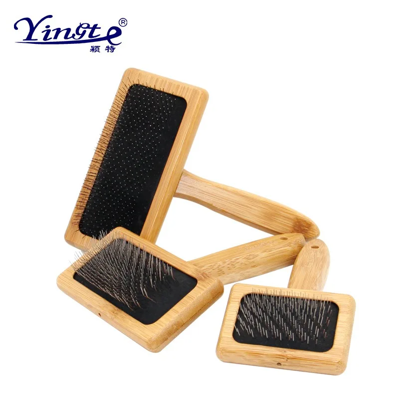 Bamboo Pet Needle Combs Dogs Cats Groming Brushes Dog Hair Flea Lice Remover Comb Cat Dog Beauty Grooming Tools Pet Supplies