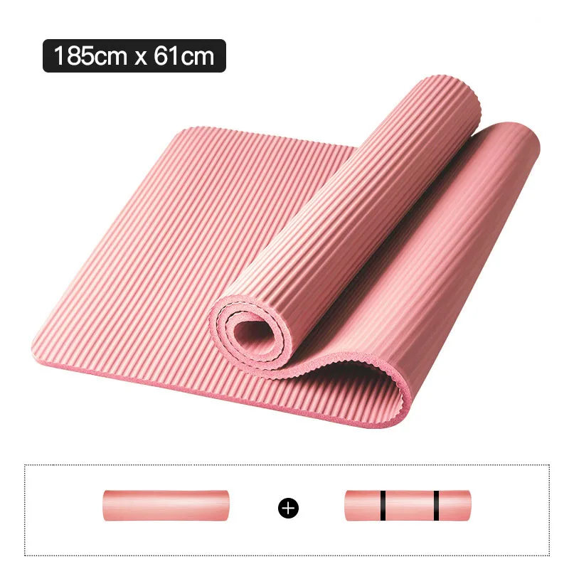 Thick Foam Yoga Mat For Beginner 15mm Soft NBR Cushioning Pad Home Hatha  Meditation Fitness Mat With Band & Bag - AliExpress