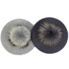 Geebro Female Winter Berets with 15 cm Real Ball Pom Pom Hat For Women Girl's Knitted Cap Thick Women'S Slouchy Skullies Beanies 5
