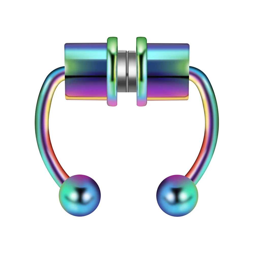 Fake Piercing Nose Ring Alloy Nose Piercing Hoop Septum Rings Women Body Jewelry Fashion Magnetic Fake Gifts piercing jewelry nose rings body jewelry