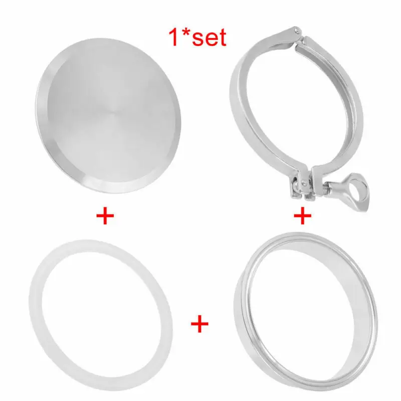 4 Концевая крышка с 4 наконечниками и 4Tri-clamp+ 4 PTFE прокладки санитарно SS316 комплект