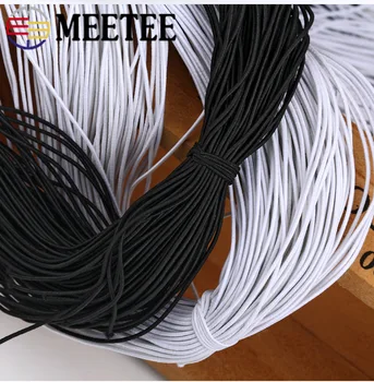 

80/90/100Meters 1/1.5/2/2.5/3mm Elastic Band Tapes Rubber Band for Ear String Hanging Ropes Cords DIY Craft Sewing Accessories