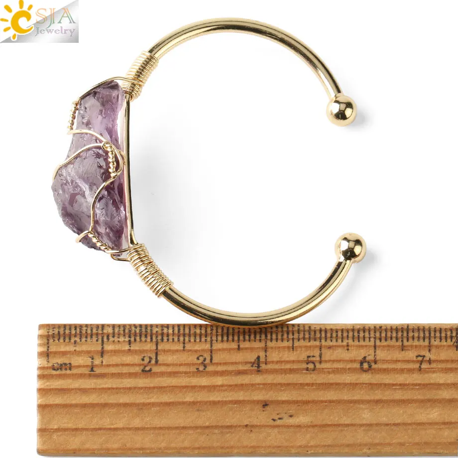 Stone Bracelet CSJA Natural Stone Copper For Women