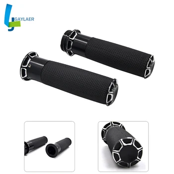 

Custom Motorcycle 1" 25mm Aluminum CNC Handlebar Handle Bar Hand Grips for Harley Softail Sportster Touring Dyna