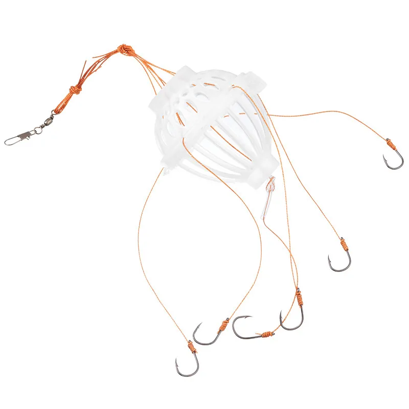 

Fishing Tackle Sea Box Hook Monsters With Six Strong Carbon Steel + Plastics Carp Spherical Explosion Hooks Tools 2019