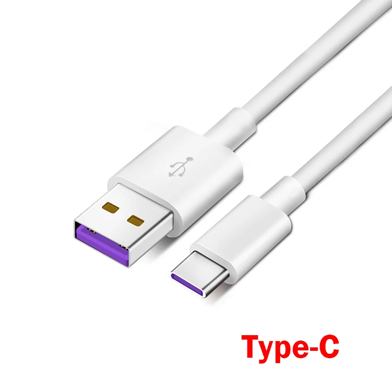 Быстрое зарядное устройство кабель для XIAOMI 1 м USB зарядный кабель для передачи данных type-C USB Мобильный телефон 5A Android супер зарядное устройство USB линия передачи данных Android - Цвет: Белый
