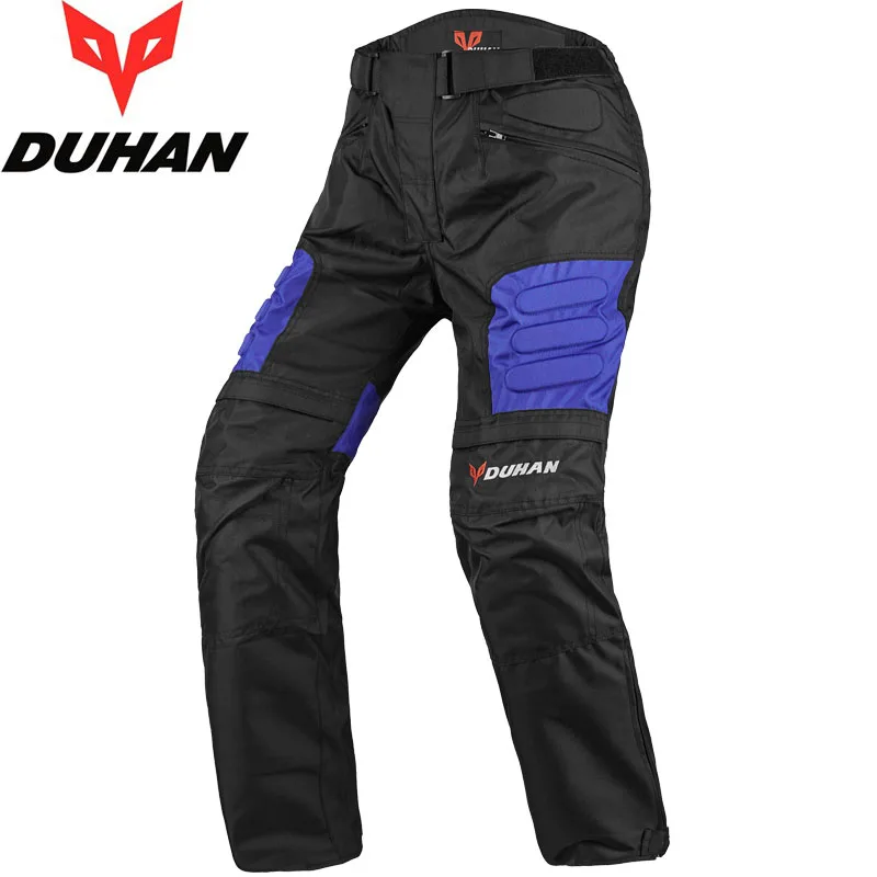 Износостойкие 600D oxford DUHAN DK02 moto rcycle knights moto cross брюки moto cicleta байкерские спортивные брюки мотоэкипировка и наколенники - Цвет: Синий