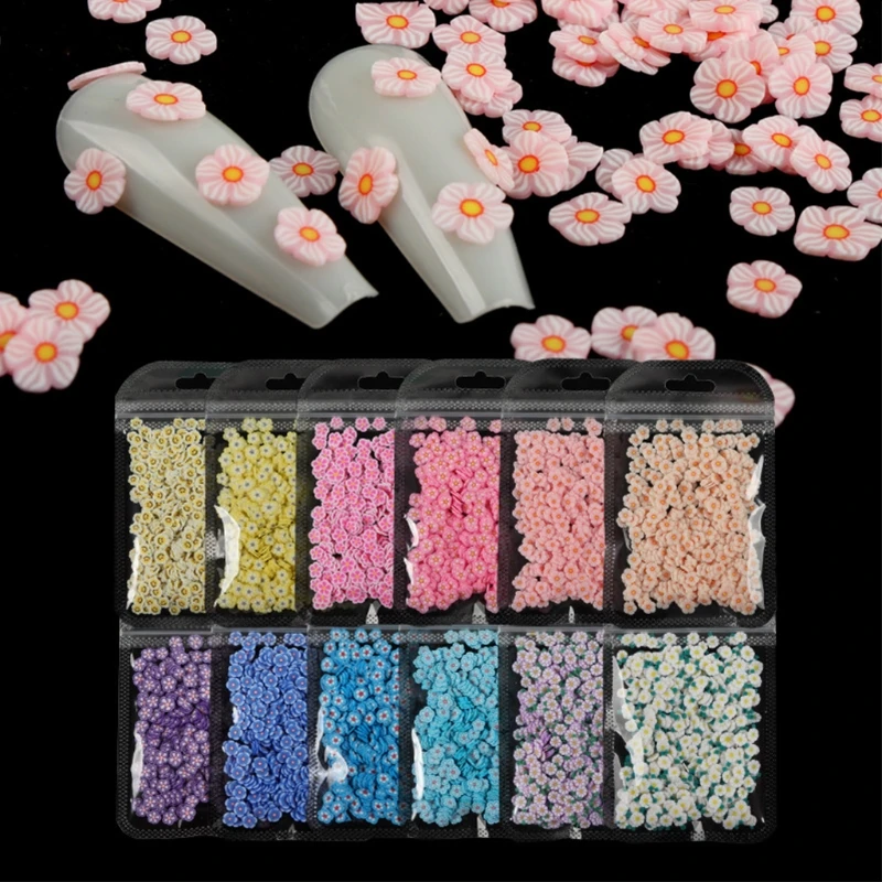1 Pack Soft Clay Colorful Mixed Flower Filler for DIY UV Epoxy Resin Mold Fillings Jewelry Making Nail Art Decorations | Украшения и