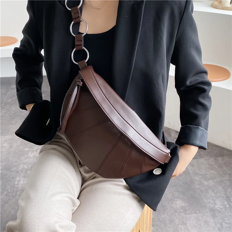 Vintage PU Leather Crossbody Bags For Women Small Solid Color Shoulder Messenger Bag Lady Chest bags purses and Handbags