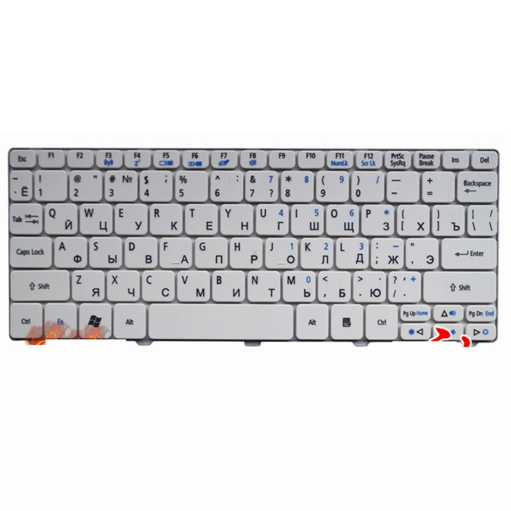  Russian Keyboard for Acer Aspire One D257 AOD532H PAV70 NAV70 ZH9 PAV01 521 532 532H 533 D255 D260 