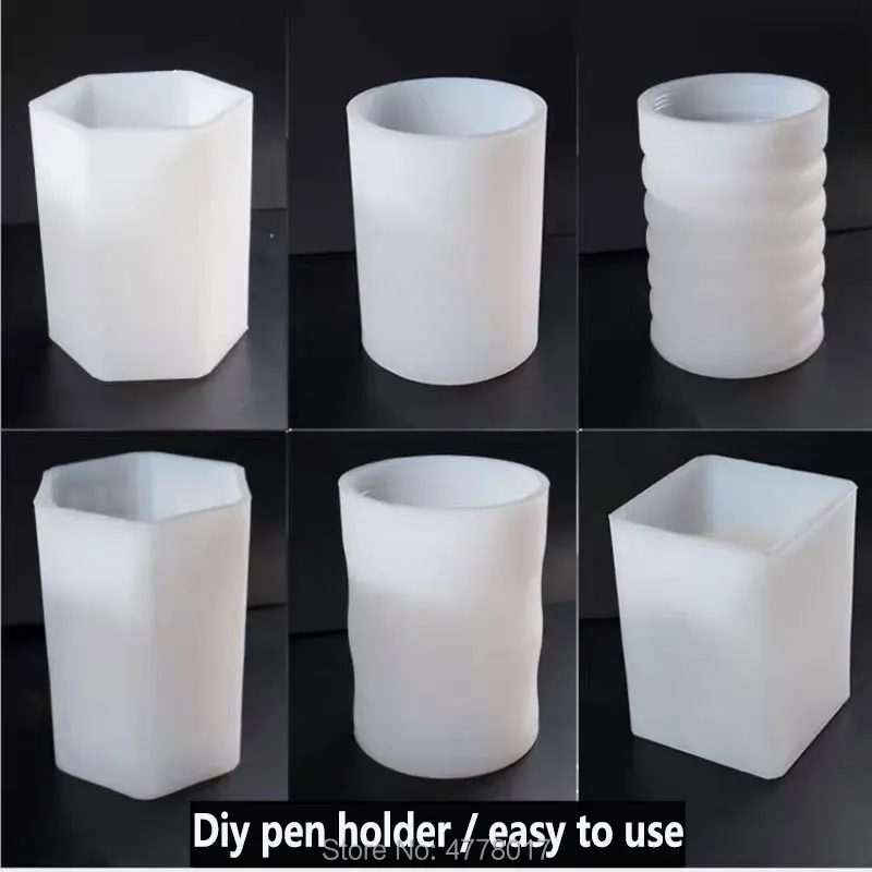 Креативные держатели для ручки силиконовые формы для Бетон цемент настольная коробка для хранения мульти-функциональная ручка контейнер форм штукатурка глиняная форма