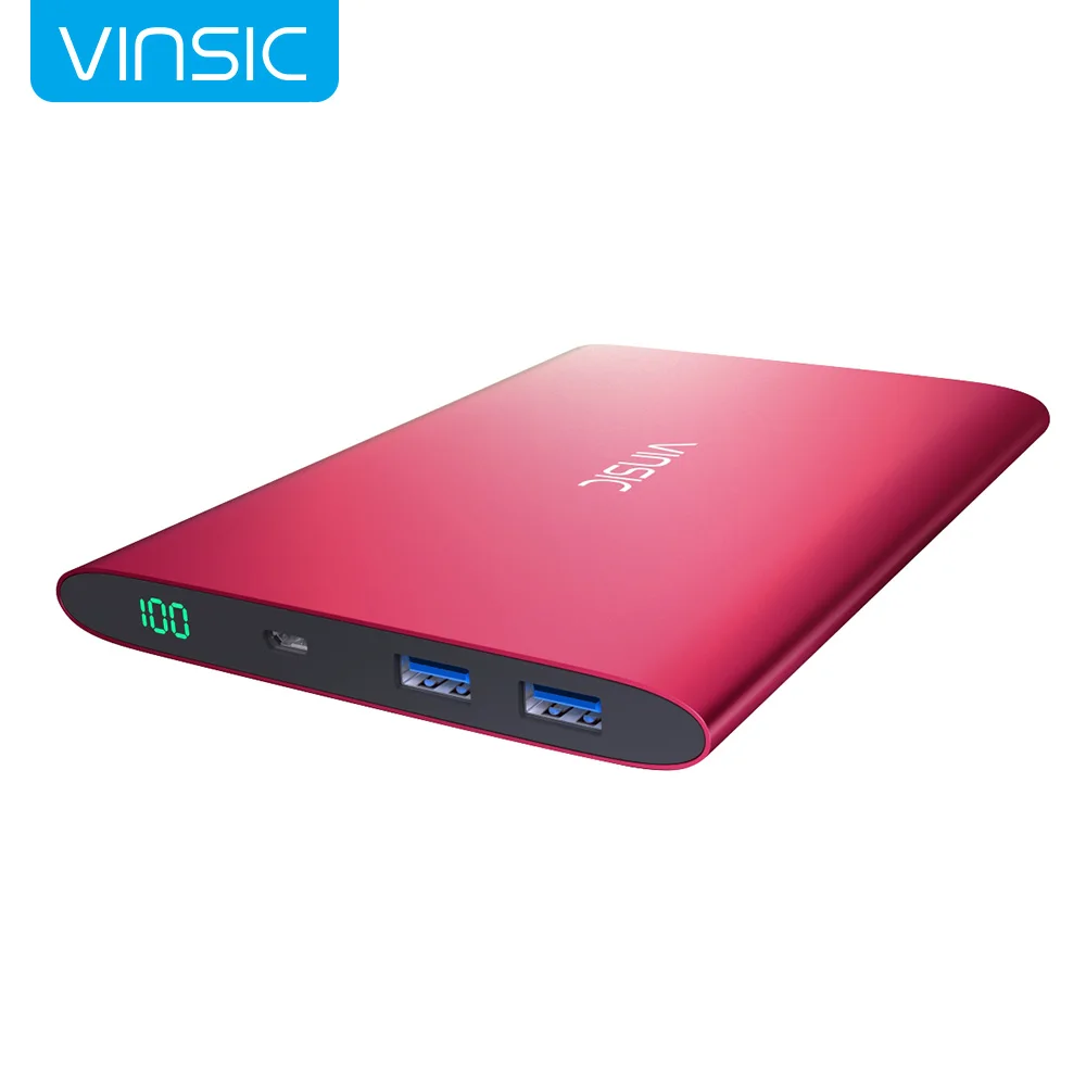 VINSIC power Bank 20000 mAh портативное зарядное устройство для мобильного телефона Внешнее