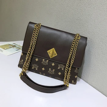 

majong bag for women 2020 with gold chain shoulder crossbody sling strap leather luxury new designer handbag small mahjong bags