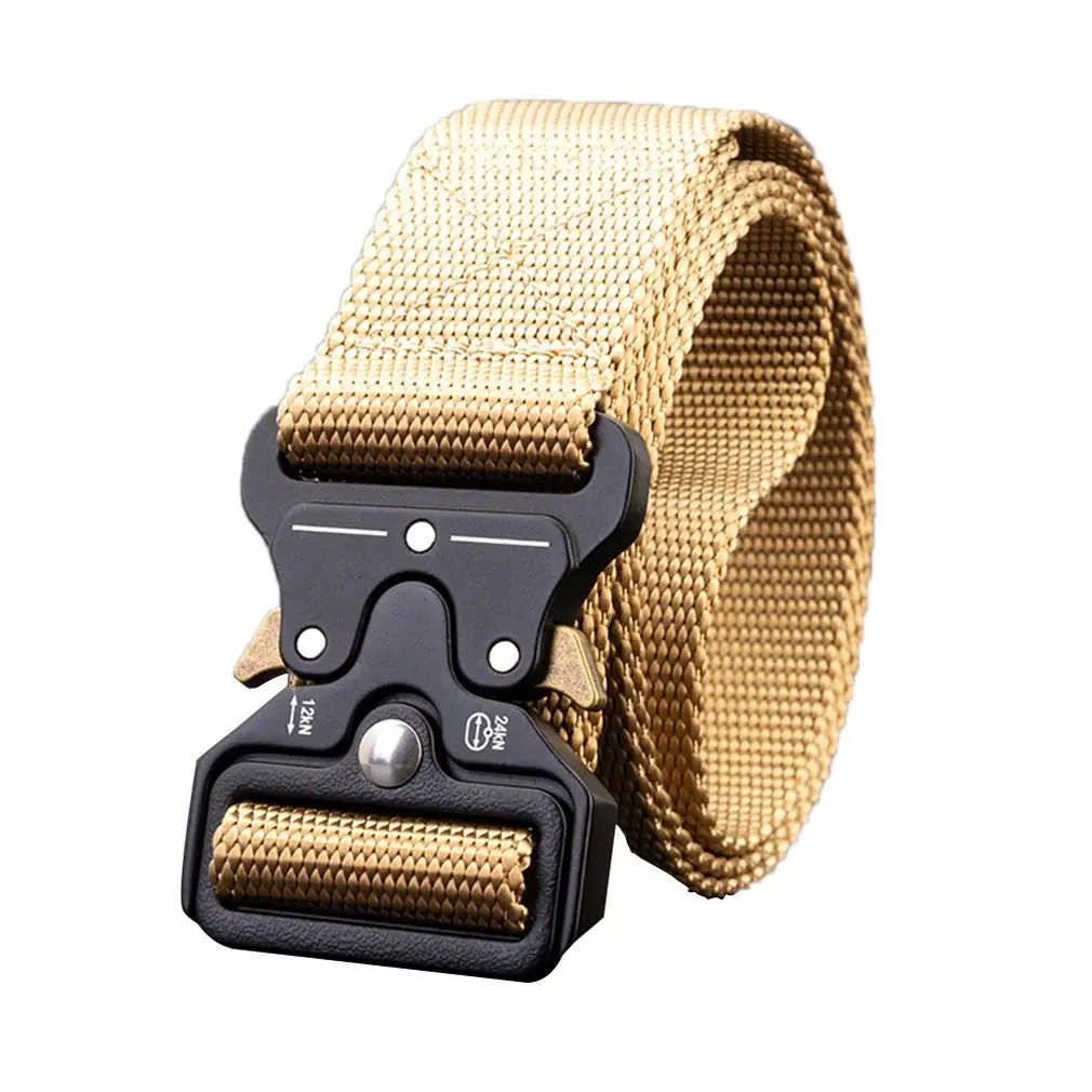 

Men'S Multi-Function Military Training Outdoor Belt Cobra Buckle Nylon Tactical Fat Waist belt