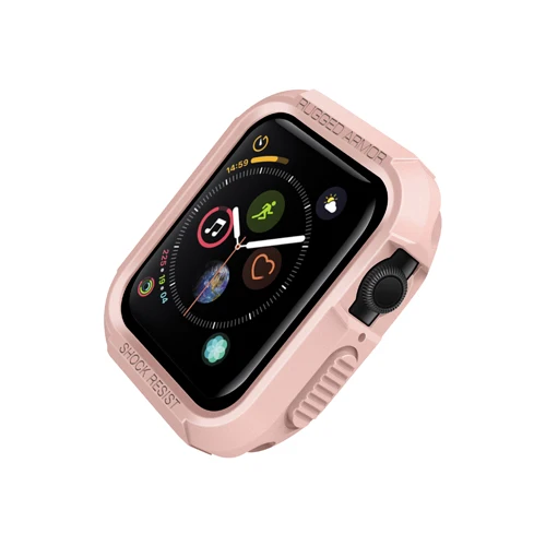 Прочный чехол для часов apple watch 4 5 40 мм 44 мм защитный чехол iwatch 4 5 40 мм 44 мм ТПУ Мягкий противоударный бампер аксессуары - Color: pink
