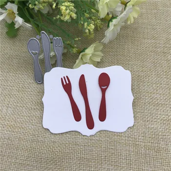 

Knife and fork spoon Metal Cutting Dies for DIY Scrapbooking Album Paper Cards Decorative Crafts Embossing Die Cuts