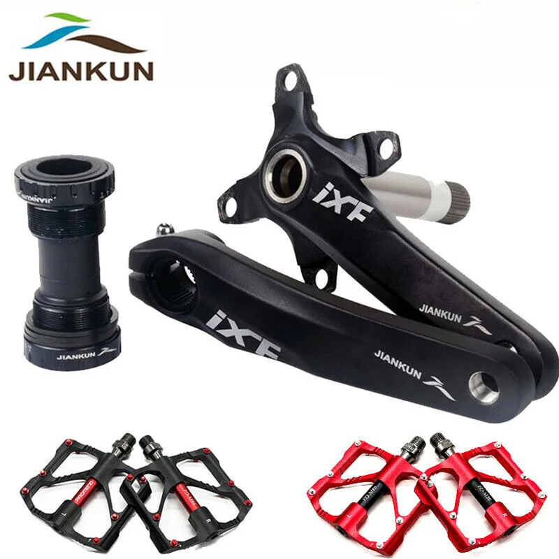 Mountain Bike Hollow Integrated Crankset | Single Speed Crank 170mm, 32T/34T/36T Chainring, BCD 104