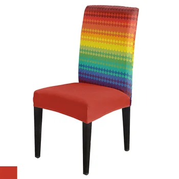 

Colorful Gradient Fish Scale Pattern Chair Cover Spandex Elastic Chair Cover Hotel Wedding Supplies Dining Chair Cover Stretch
