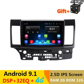 

10" 2.5D IPS Android 9.1 Car DVD Multimedia Player GPS for Mitsubishi Lancer 2008 09 - 2016 car radio DSP 32EQ stereo navigation