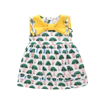 

Summer Wholesale Full Mushroom Floral Printed Dress 2020 Girl's Clothing