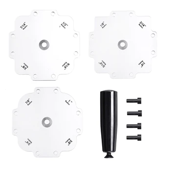 

Engineering Plastic 1/8 to 1 Inch Radius Jig Router Templates Set Quick-Jig Router Bit Templates Table for Routing Round Corner