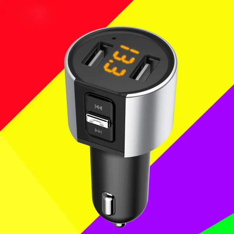 12 В Handfree автомобильное USB зарядное устройство fm-передатчик беспроводной радио адаптер MP3-плеер для мобильного телефона D08A