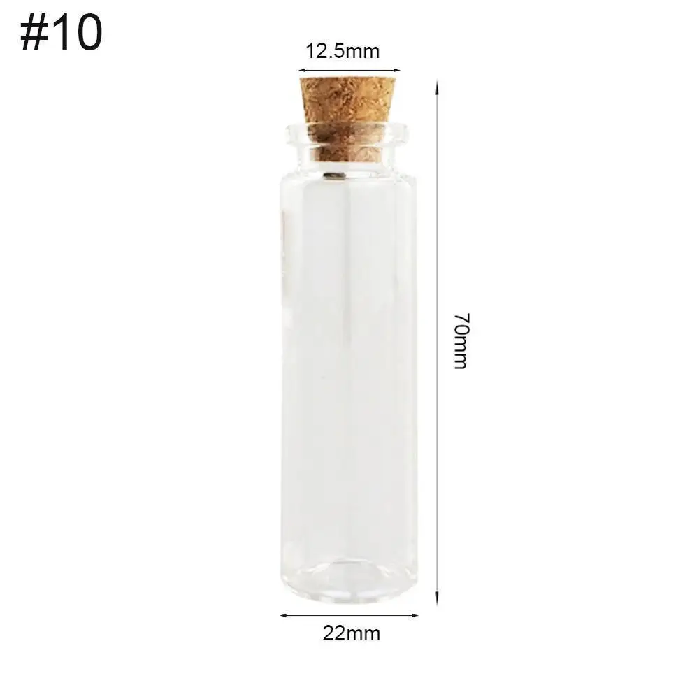 18ml 2 шт Контейнеры украшения Популярные банки сообщение флаконы дешевые бутылки мини стеклянные банки DIY маленькие пробковые пробки украшения - Цвет: 18ml
