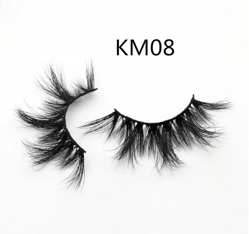 KM08 HBZGTLAD норковые ресницы Экстра Длина 22-25 мм ресницы 3D ресницы большие драматические Объемные Накладные ресницы "крест-накрест" Накладные ресницы L95 - Цвет: KM08