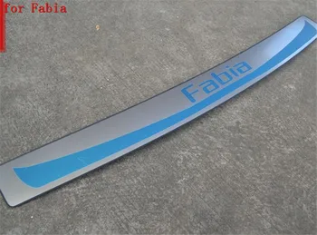 

Protective Pad On The Rear Trunk Trim Lid Threshold rear door sill car styling For Skoda Fabia 2015 2016 2017 top