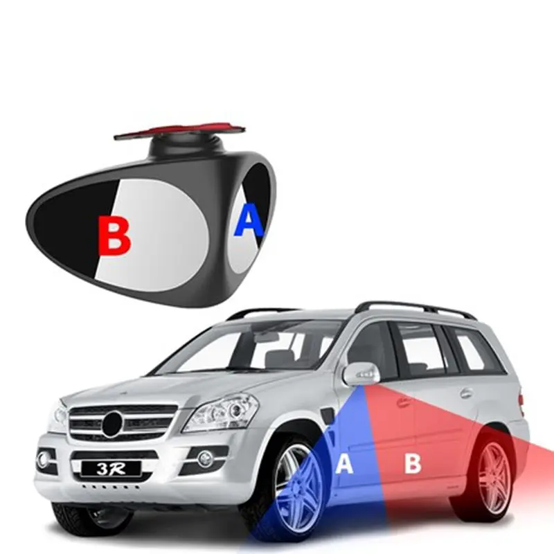 

Car Rear View Mirror 360 Degree Rotatable Adjustable Blind Spot Mirror Convex Wide Angle Mirror front wheel Car mirror 2 Colors