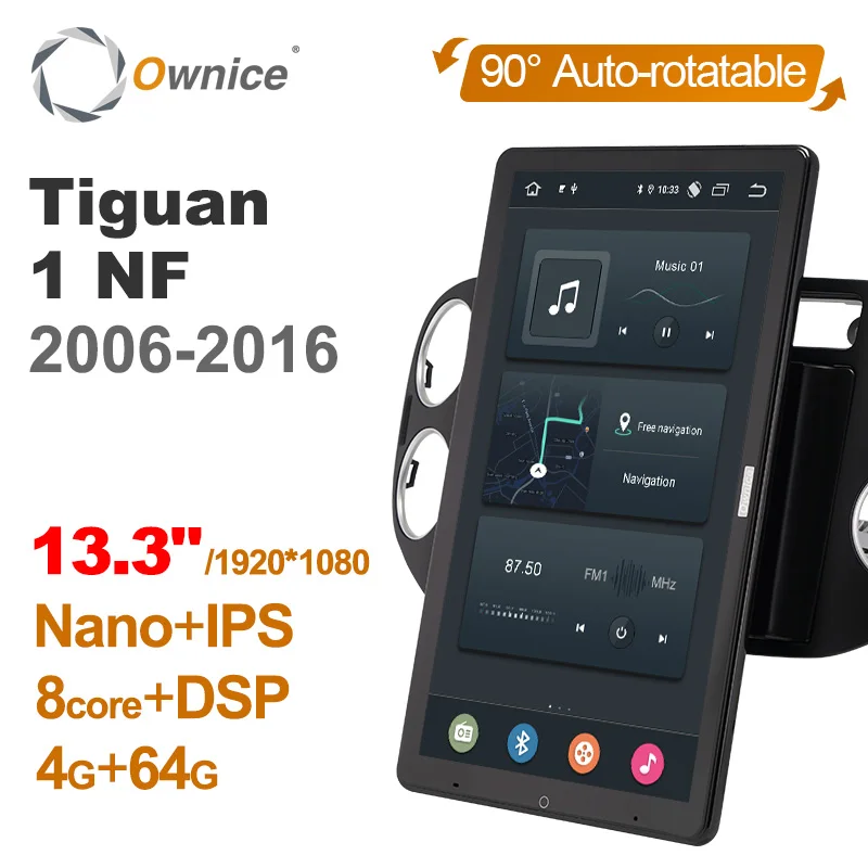 

Tesla Style PX6 Android 10.0 Car Multimedia Video Player GPS Navigation Auto Rotatable Stereo For VW Tiguan 1 NF 2006-2016 Radio