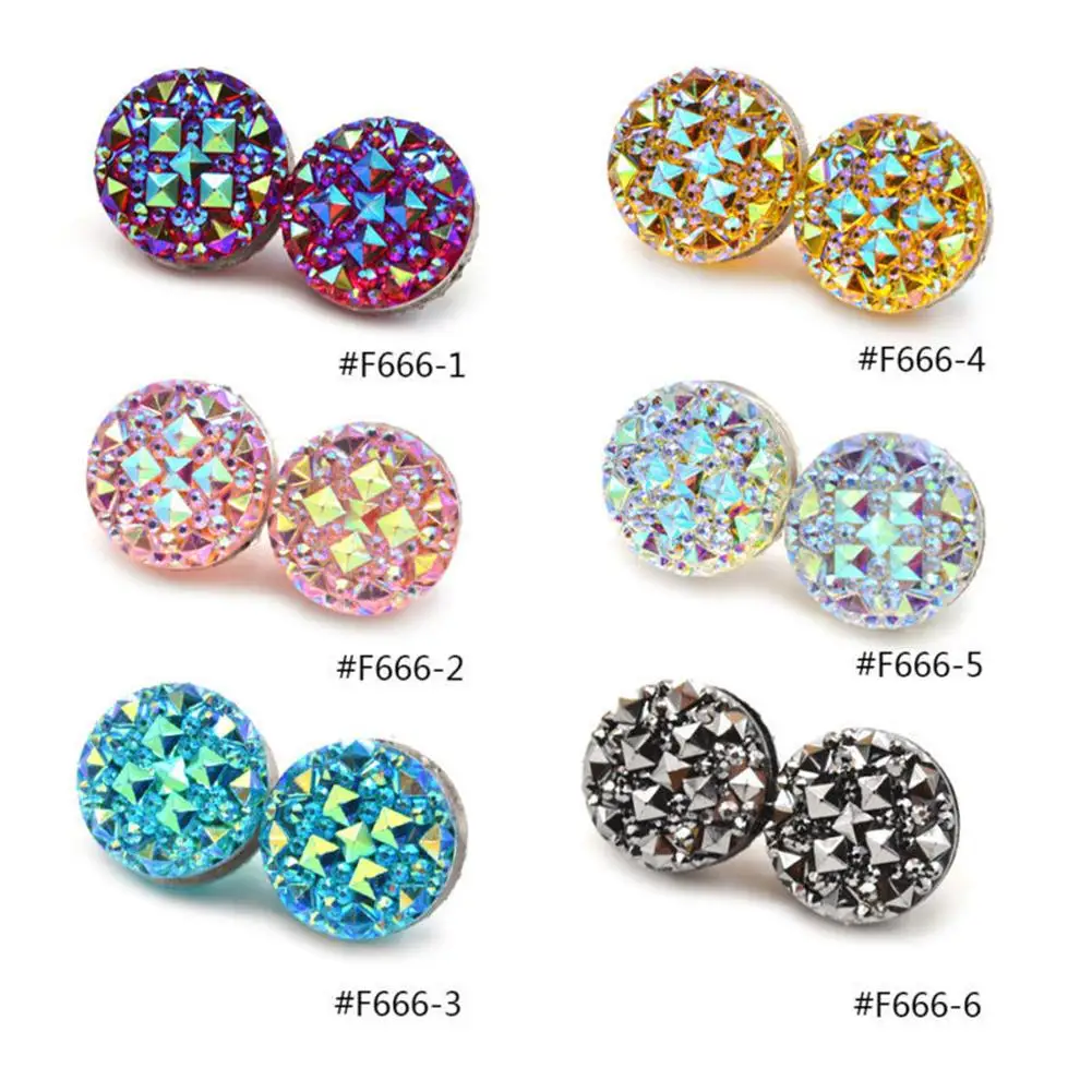 1 Pair Round Rhinestone Magnetic Women's Brooch Clasp Scarf Abaya Muslim Pins Badges Brooches for women Jewelry Accessories | Украшения