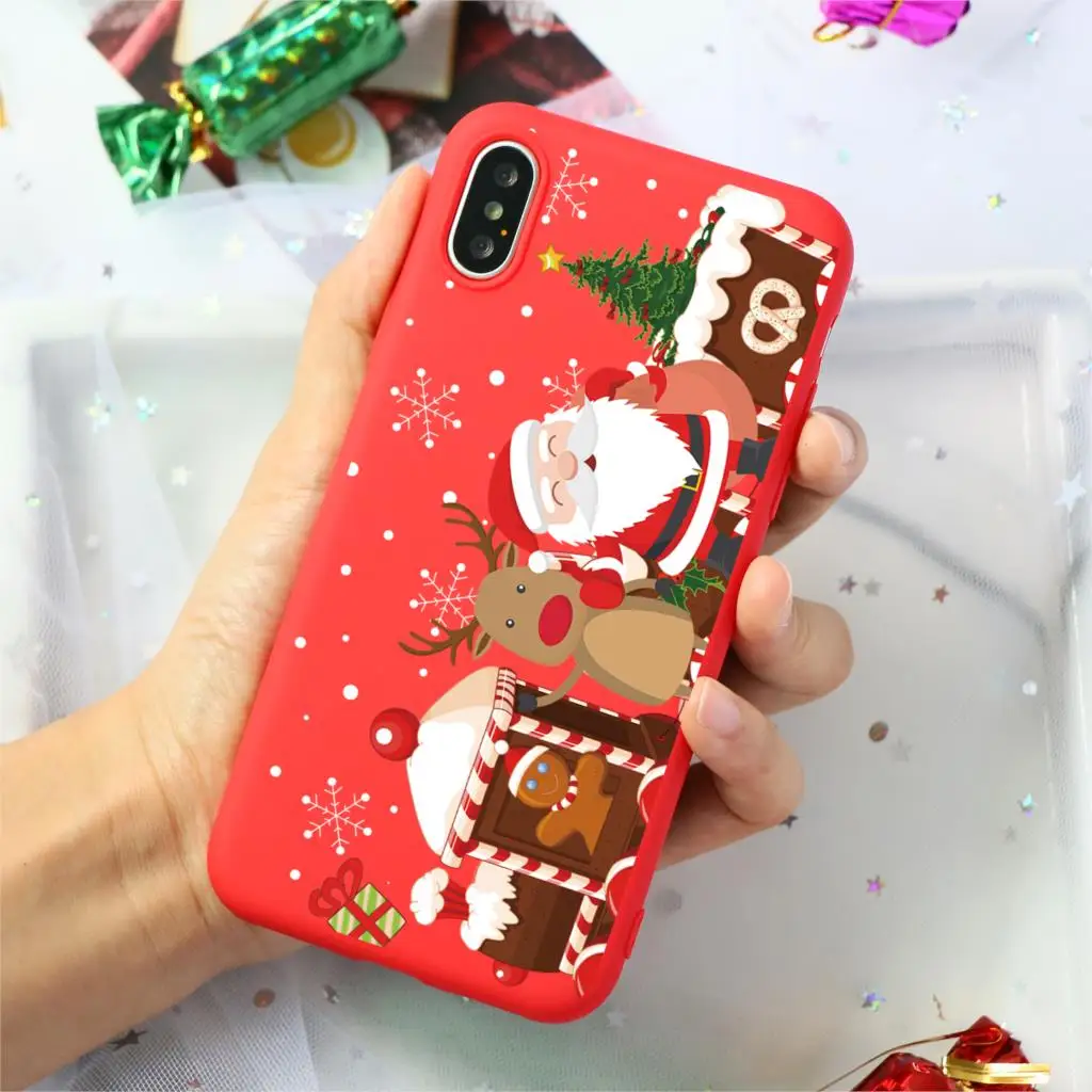 Kho7-sdhp4wu Мягкий силиконовый чехол из ТПУ с принтом Санта Клауса и оленя для iPhone 11 Pro 7 8 6 6S Plus XR X XS Max 5 5S SE чехол-накладка - Цвет: Kho7-sdhp4wu